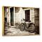 Designart - Bicycle with Shopping Bag - Landscape Photo Framed Canvas Art Print